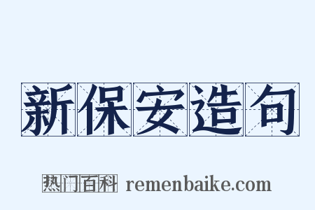 新保安造句是什么意思的图片